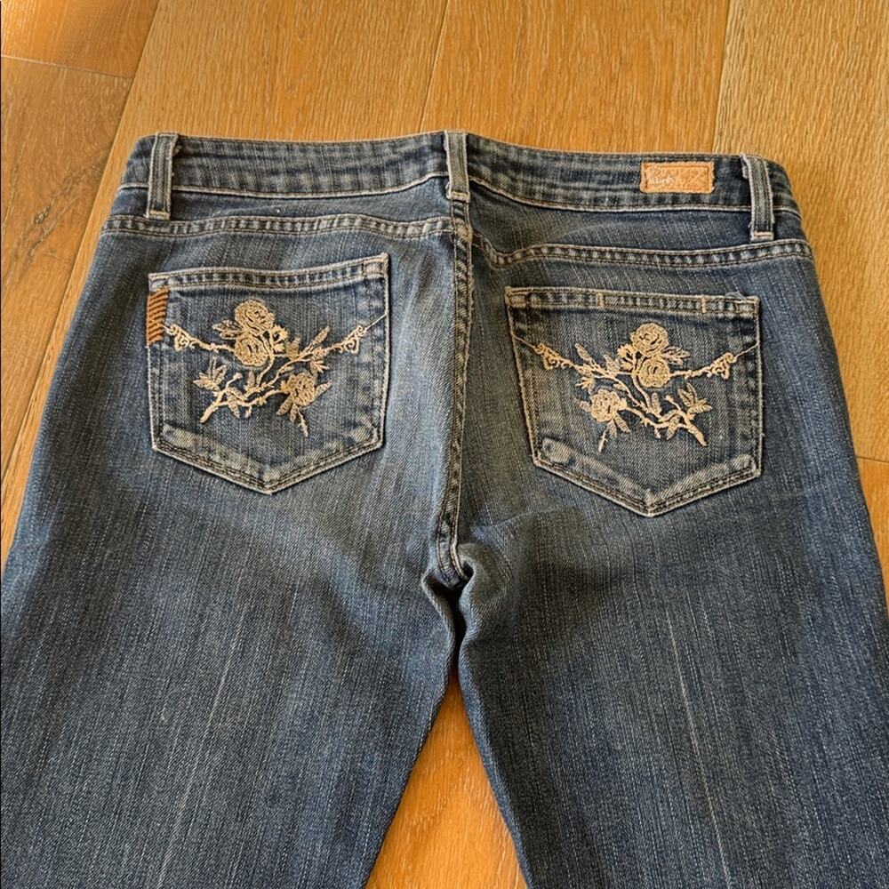 Y2K PAIGE Laurel Canyon Bootcut Jeans Embroidered Pocket Size 29 - Picture 2 of 8